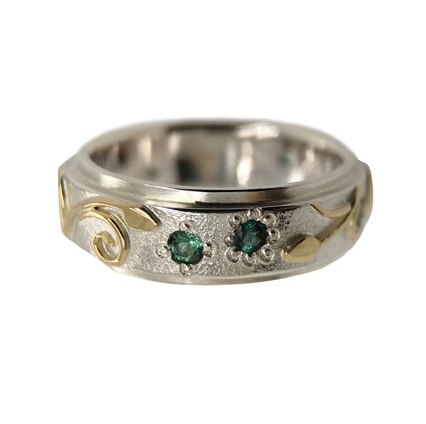 FLAX LILY WITH TOURMALINES RING