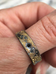 GALAXY RING WITH 7 RANDOM BLACK DIAMONDS