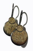 GOLDEN FROSTED ECLIPSE HOOK EARRINGS