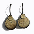 GOLDEN FROSTED ECLIPSE HOOK EARRINGS