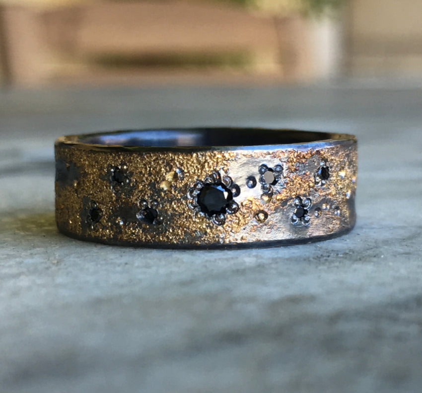 BLACK DIAMOND GALAXY RING