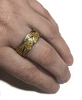 CUT GOLDEN EARTH RING