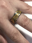 CUT GOLDEN EARTH RING