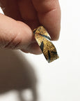 CUT GOLDEN EARTH RING