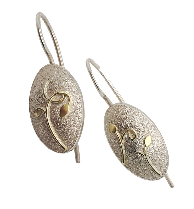 GOLDEN FLAX LILY HOOK EARRINGS