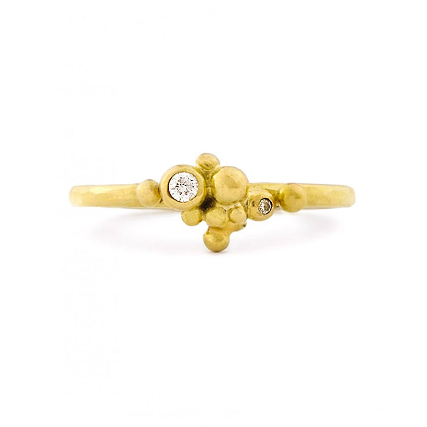 GOLDEN BERRIES RING WITH DIAMONDS