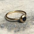 FROSTED ORB RING WITH AUSTRALIAN BLUE SAPPHIRE