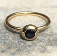 FROSTED ORB RING WITH AUSTRALIAN BLUE SAPPHIRE