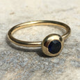 FROSTED ORB RING WITH AUSTRALIAN BLUE SAPPHIRE
