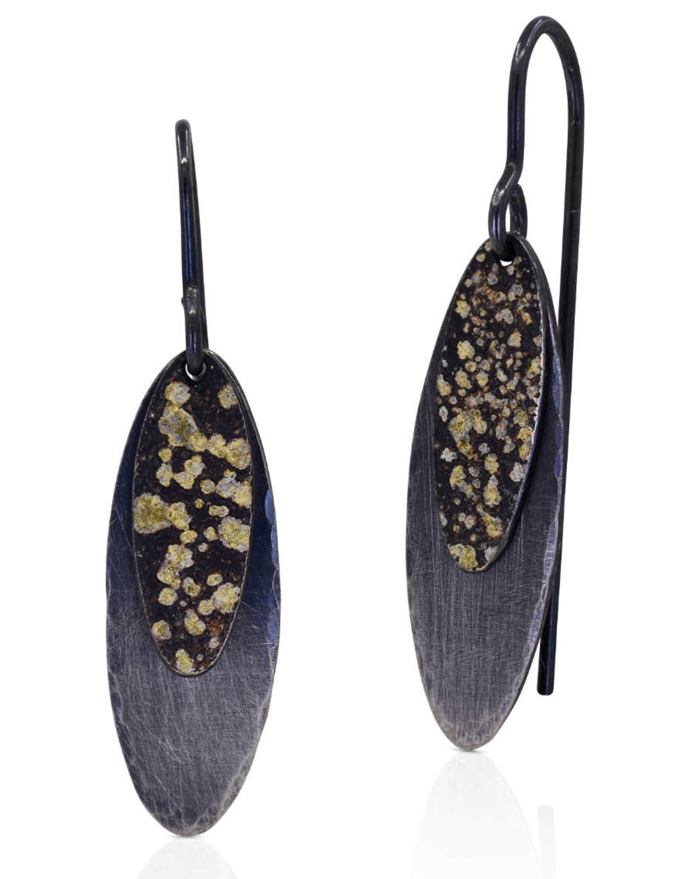 STONE AND LEAF EARRINGS