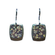 SQUARE STONE PATTERN HOOK EARRINGS