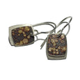 SQUARE STONE PATTERN HOOK EARRINGS