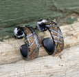 Ancient Earth Lines Hoop Earrings