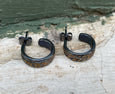 Ancient Earth Lines Hoop Earrings