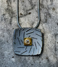 GALAXY WITH COGNAC DIAMOND PENDANT