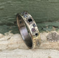 GALAXY RING RUBY AND BLACK DIAMOND