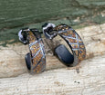 Ancient Earth Lines Hoop Earrings