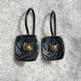 COGNAC DIAMOND SPIRAL HOOK EARRINGS