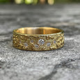 18CT COSMOS BOULDER RING