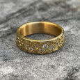 18CT COSMOS BOULDER RING