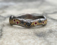 GALAXY WITH RUBIES AND BLACK DIAMONDS RING