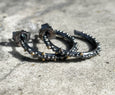 MIDNIGHT GOLD HOOP EARRINGS