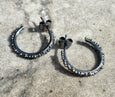 MIDNIGHT GOLD HOOP EARRINGS