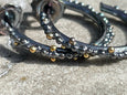 MIDNIGHT GOLD HOOP EARRINGS