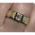 GOLDEN EARTH RING WITH DIAMOND
